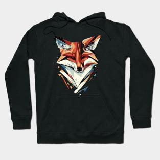 Cute elegant fox | Black, Blue, and Orange Hoodie